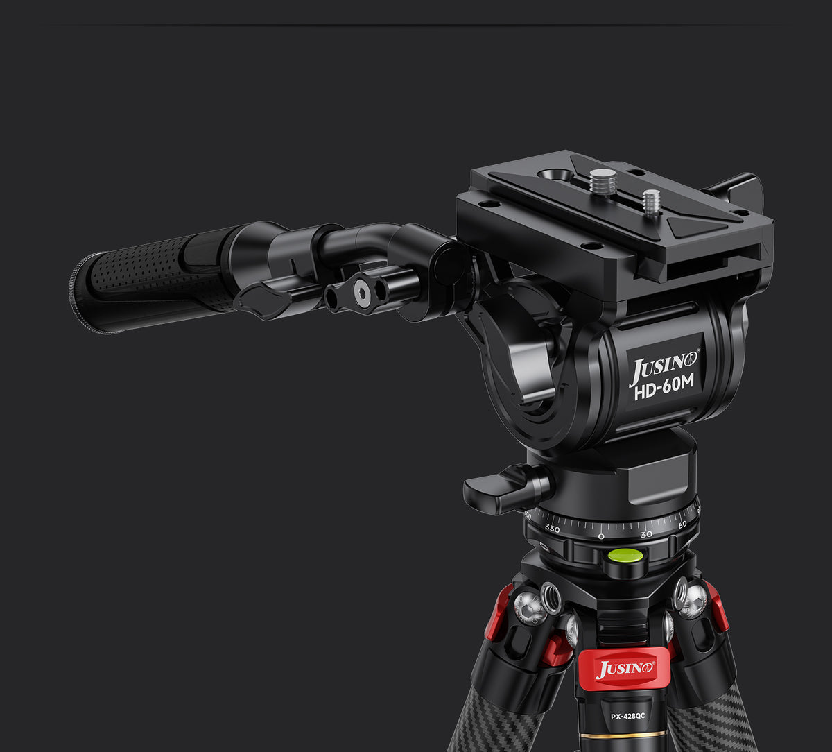 JUSINO Hydraulik Präzisions-Videoneiger 15kg Tragkraft HD-60M
