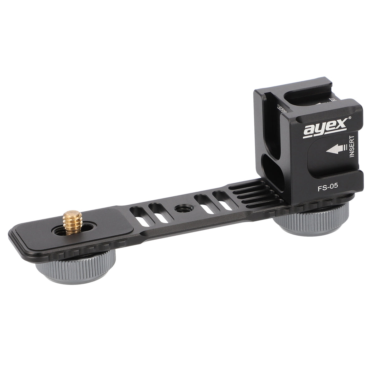 ayex Blitzschiene mit rotierbaren Vierkopf-Multifunktions Cold-Shoe-Adapter eingebaute Rücklaufsperre