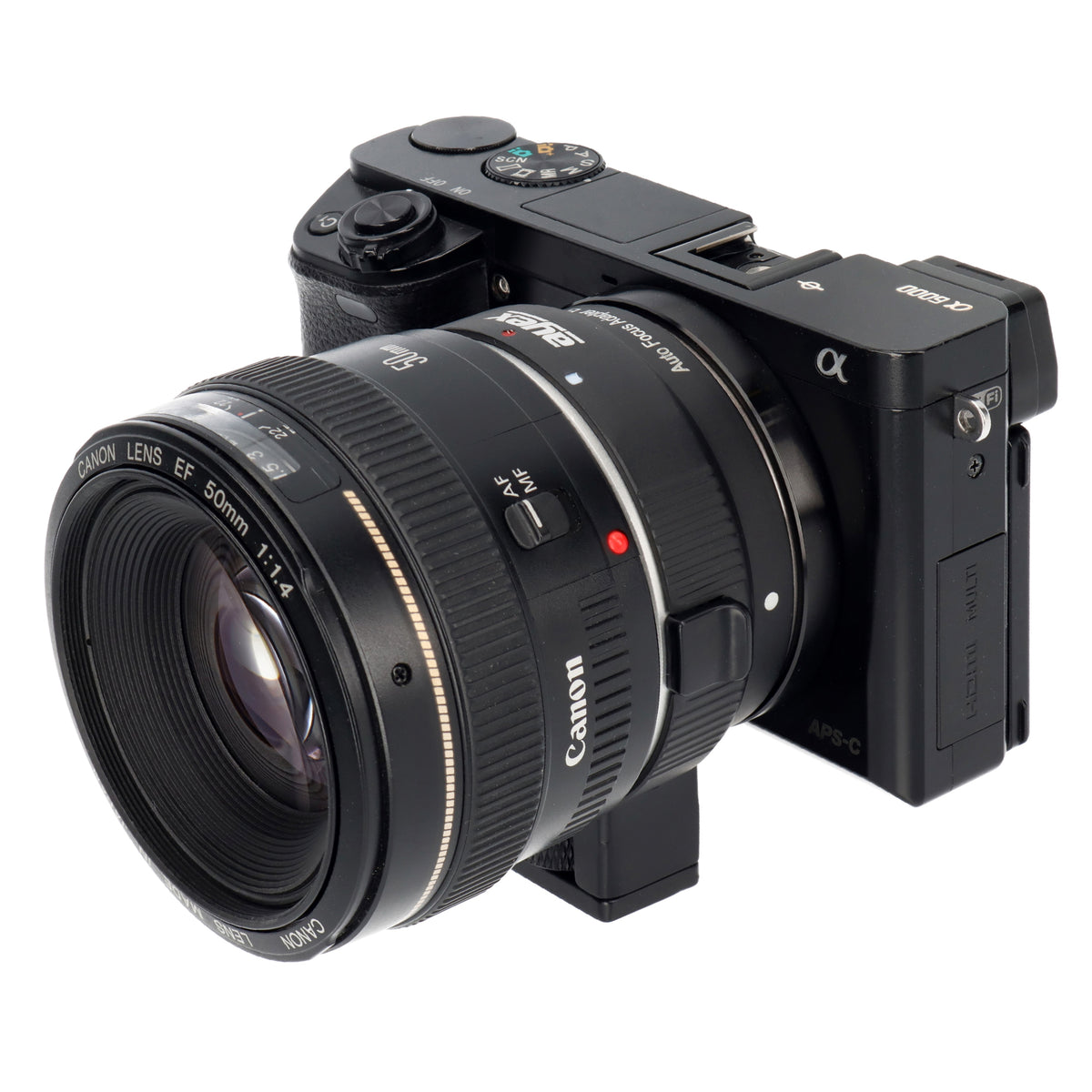 Objektivadapter AF Autofokus Canon EF/EF-S-Objektiv auf Sony E-Mount-Kamera EF-NEX II