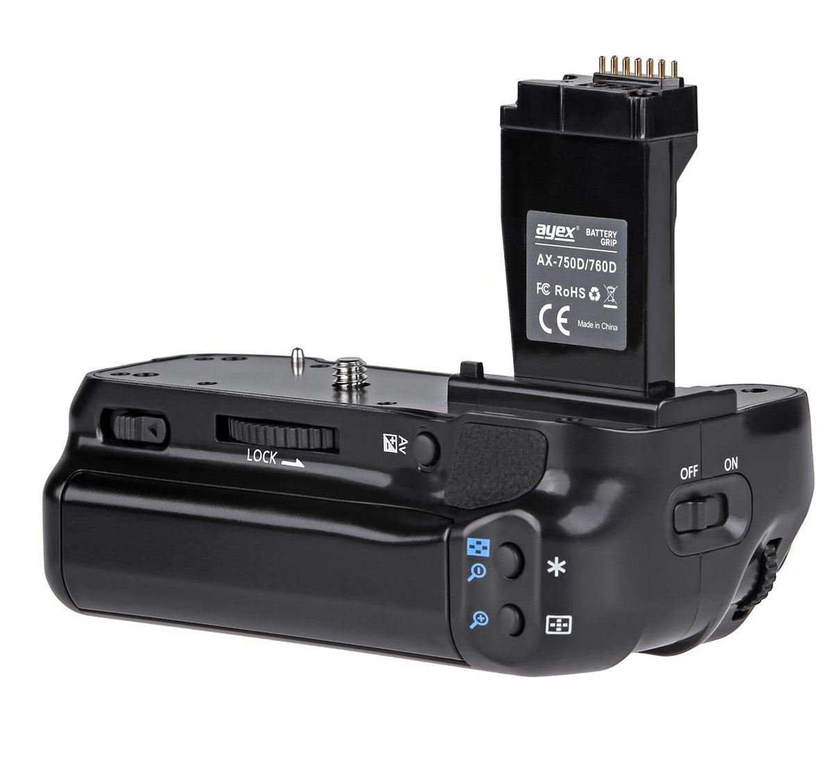 Batteriegriff für Canon EOS 760D 750D IX8 T6S T6I Ersatz für BG-E18 Optimal für Hochformat