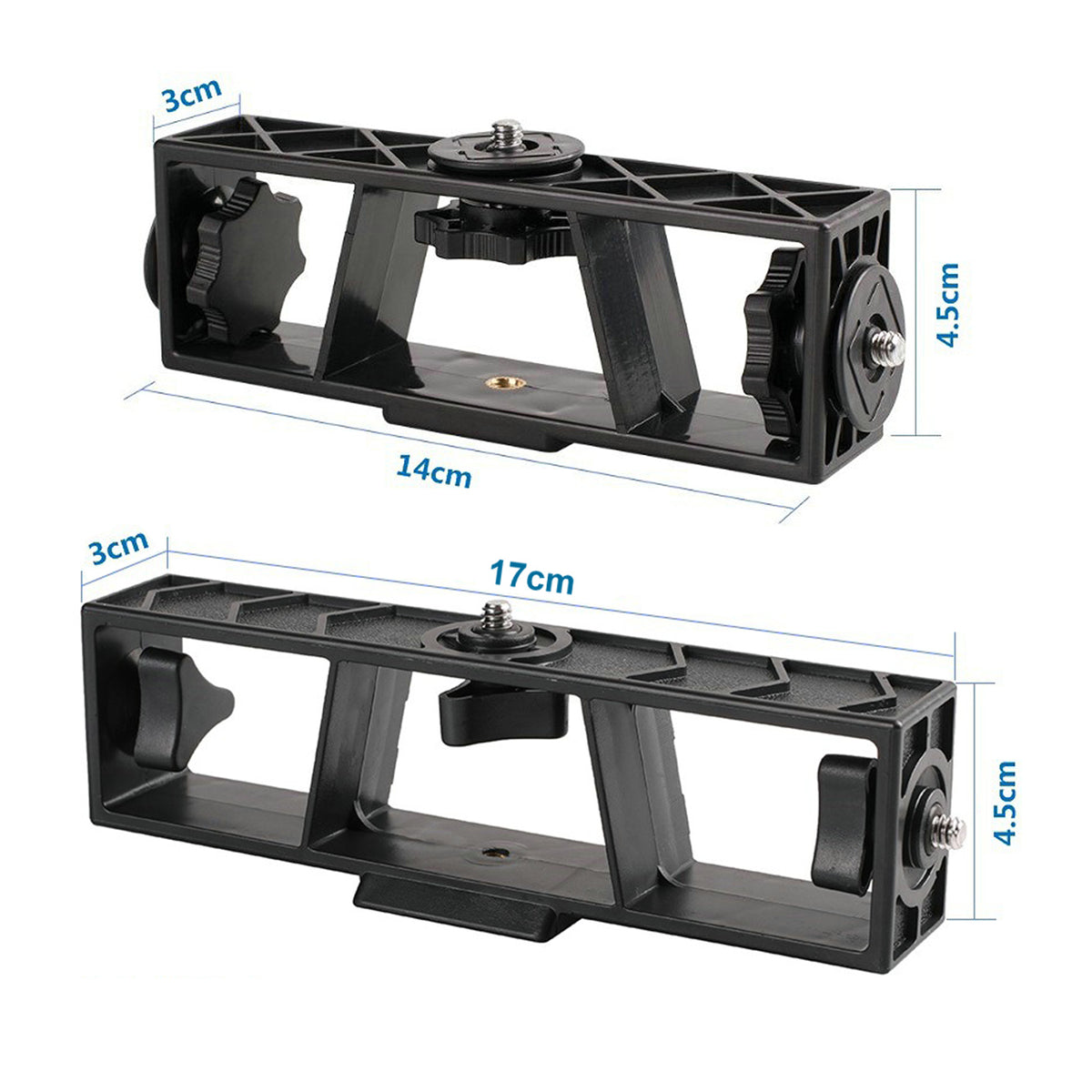 Halterung mit dreifachen 1/4 Zoll Gewinde Kamerahalter für flexible Multi-Kamera-Setups