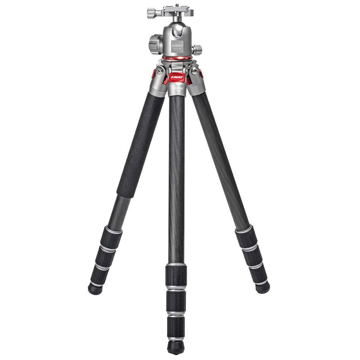 JUSINO Leichtes Karbon Fotostativ mit Kugelkopf Stativ bis 130cm 15kg AF-284C FGS-36