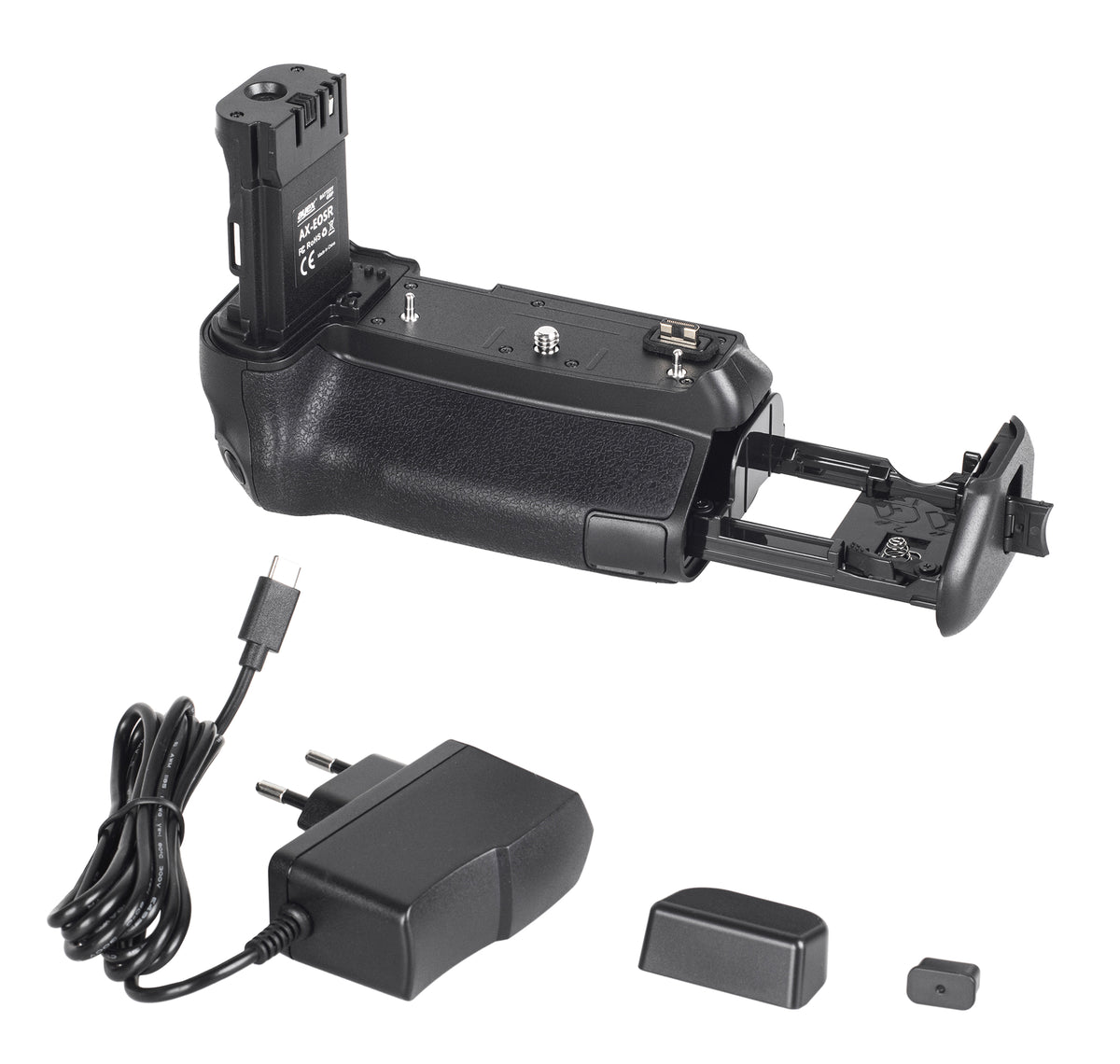 Batteriegriff Set für Canon EOS R Ra Handgriff mit Ladefunktion + 2x LP-E6N Akkus Inkl. USB-C Netzteil