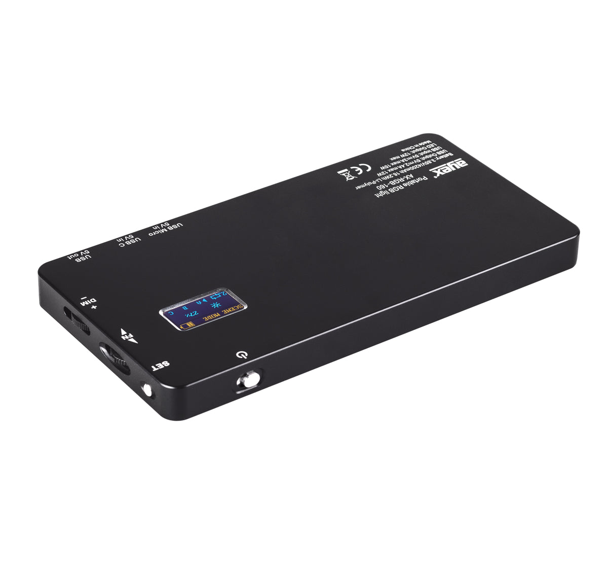 Tragbares LED Videolicht USB CRI 95 & 360° Vollfarbe 9 Lichtszenarios 2500K-8500k 160 LED-Perlen dimmbar für perfekte Ausleuchtung