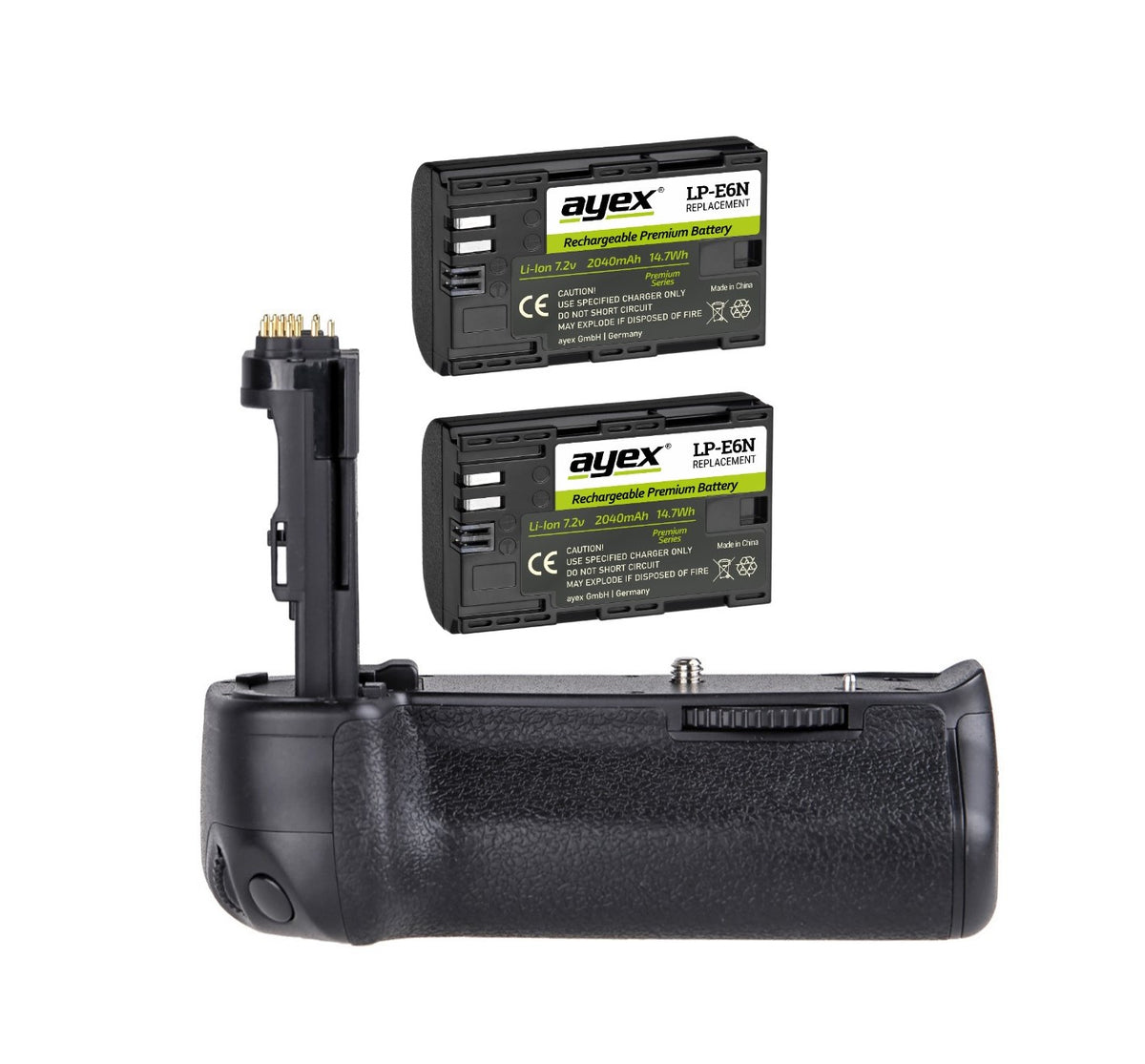 Batteriegriff Set für Canon EOS 6D + 2x LP-E6N Akkus