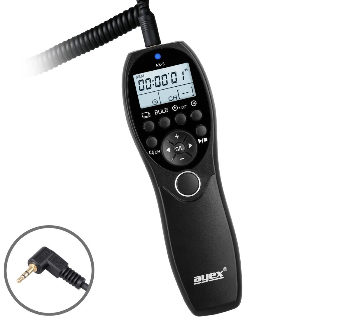 Timer Fernauslöser AX-3 E3 Canon EOS R R6 RP 90D 2000D 850D M6 Intervallauslöser Timelapse Bulb Serienaufnahme