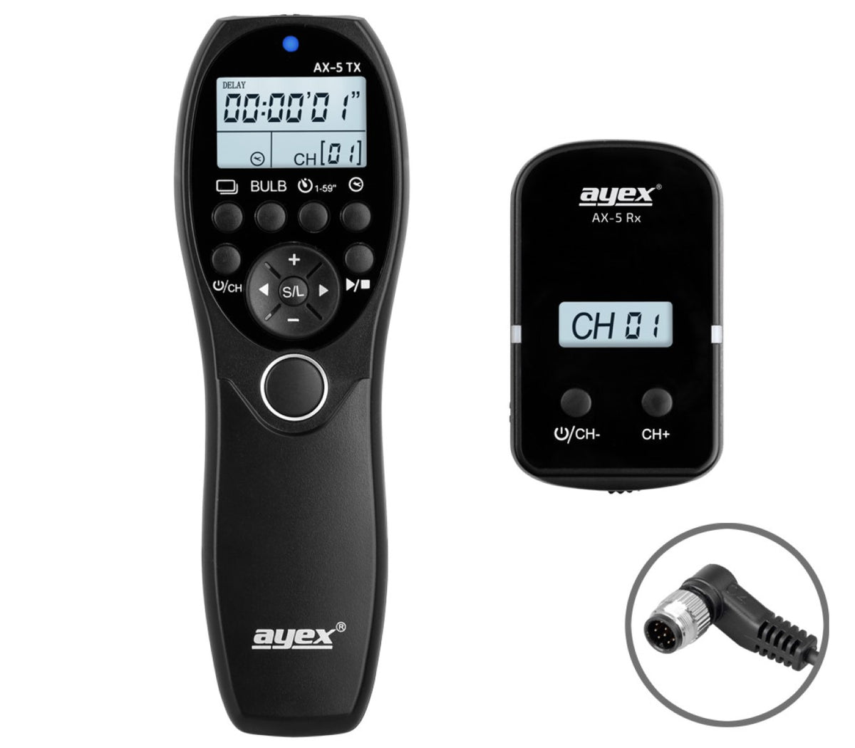 Funk Timer Fernauslöser AX-5 DC0 zB Nikon Z9 Z8 D850 D700 D5 D4S D3 Serie Bulb Delay Fokussieren