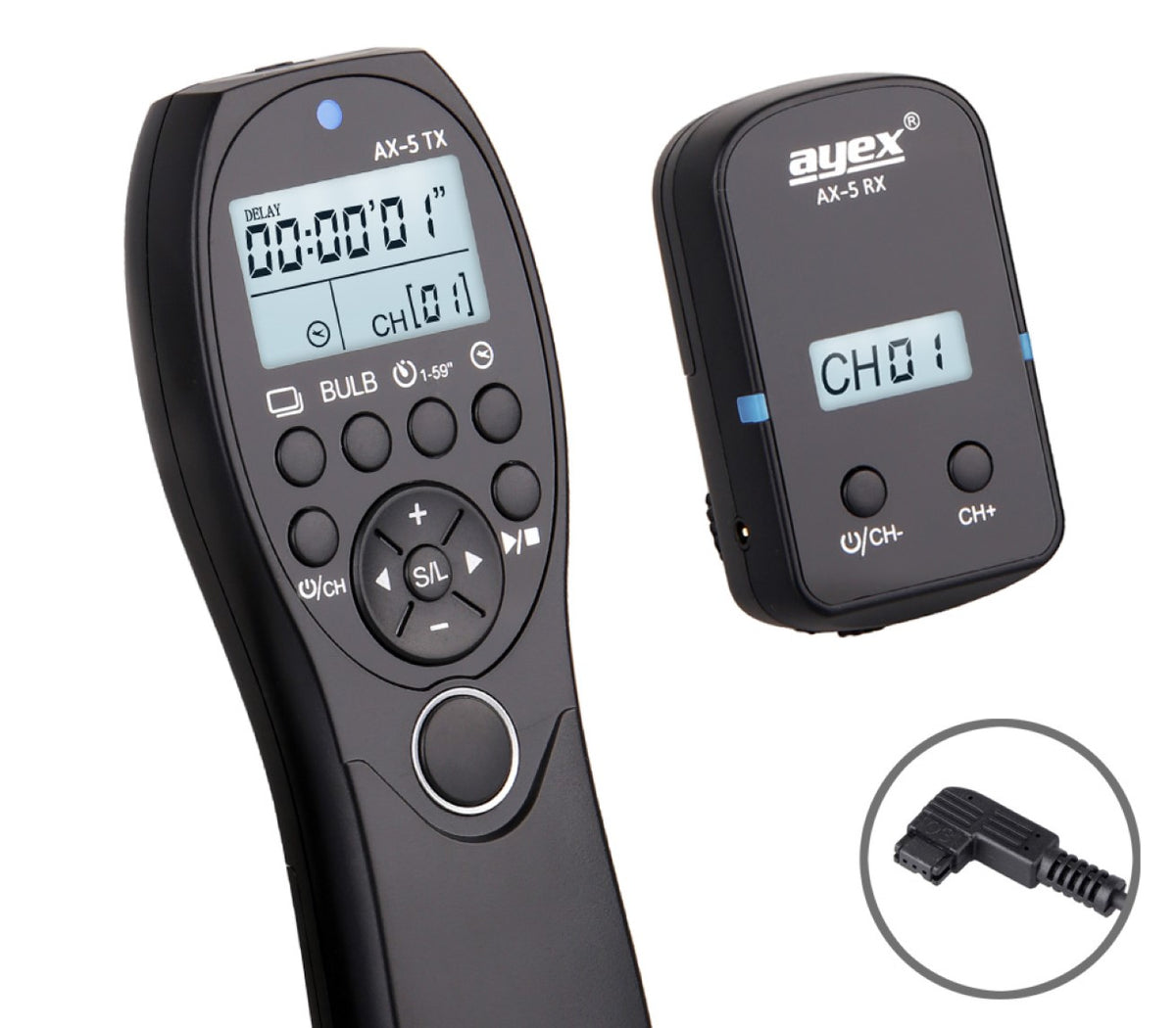 Funk Timer Fernauslöser AX-5 S1 zB Sony Alpha A900 A850 A700 A580 A99 A77 Serie Bulb Delay Fokussieren