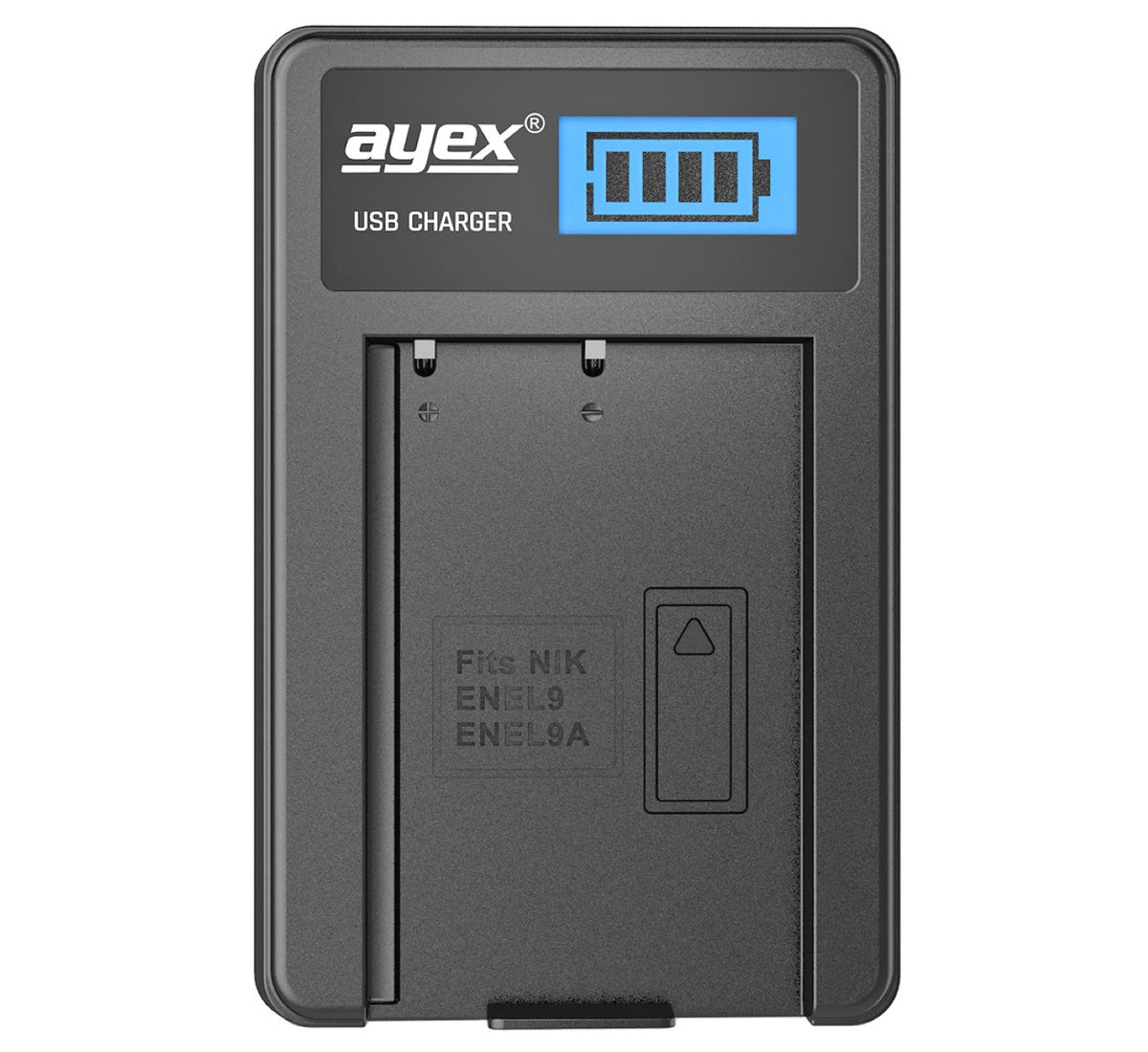 USB Ladegerät für Nikon EN-EL9 EN-EL9A Akkus beleuchtetes Display Ladestandanzeige