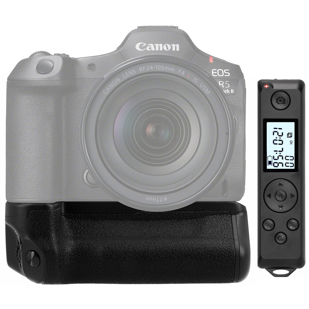 Batteriegriff für Canon R5 Mark II ersetzt BG-R20 Hochformatgriff mit Timer-Fernauslöser R5II