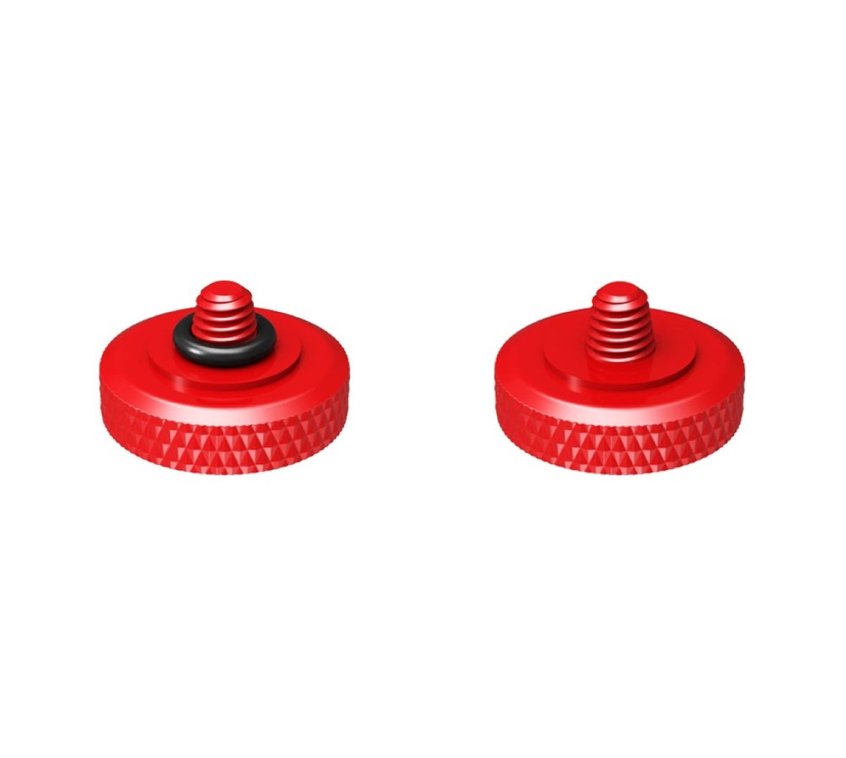 Deluxe Soft Release Button Kupfer & Silikon Rot Inklusive 2 Gummiringe