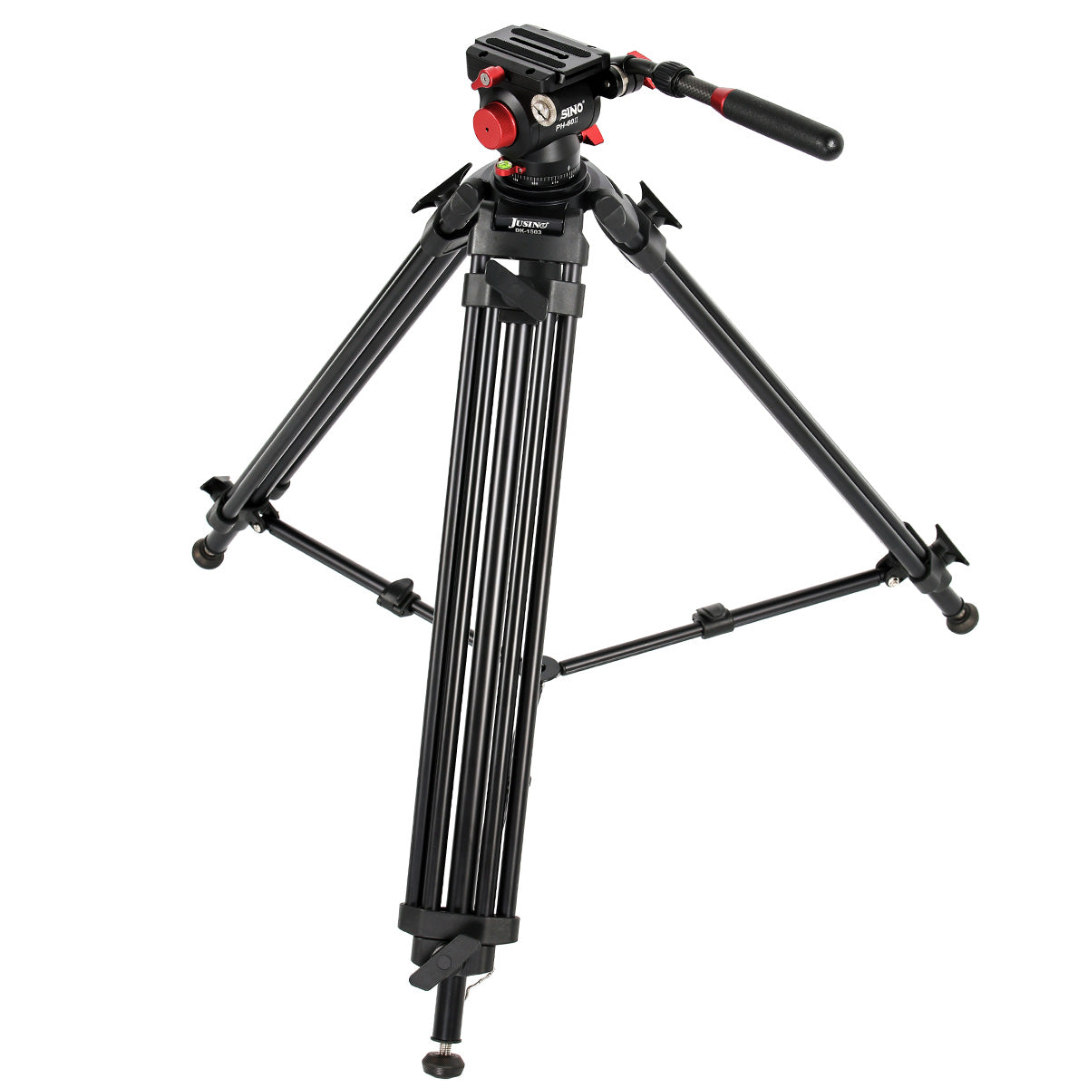 JUSINO Profi Video-Stativ bis 150cm Höhe 18kg belastbar + Tasche Hydraulik-Videokopf B-Ware