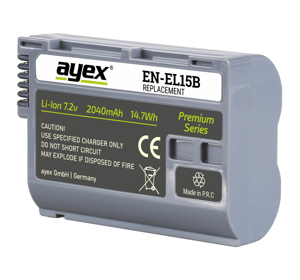 EN-EL15B Akku 2er Set für Nikon Z8 Z7II Z7 D7500 D7000 D600 D750 V1 D800E lange Laufzeit 2040mAh