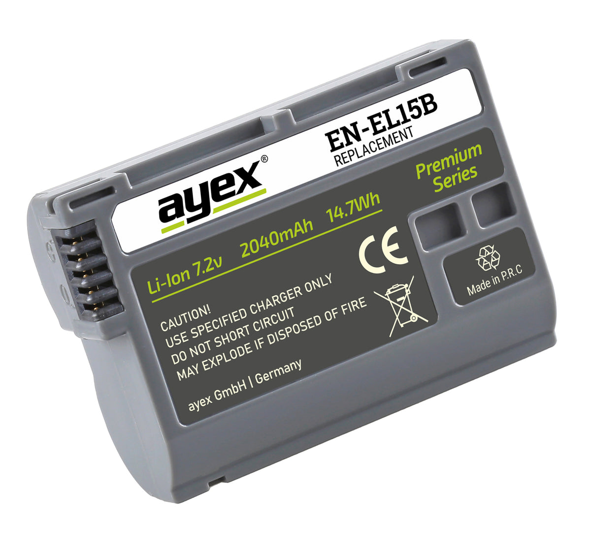 EN-EL15B Akku 2er Set für Nikon Z8 Z7II Z7 D7500 D7000 D600 D750 V1 D800E lange Laufzeit 2040mAh