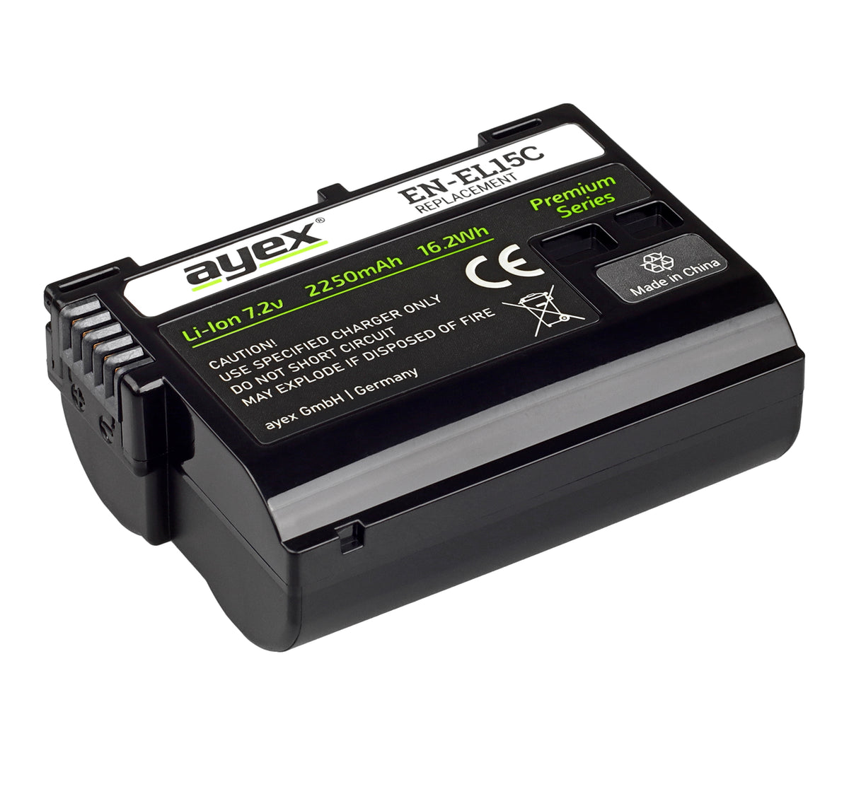 EN-EL15C Akku für Nikon Z7 II Z6 D7500 D7000 D850 D750 D610 D800E lange Laufzeit 2250mAh