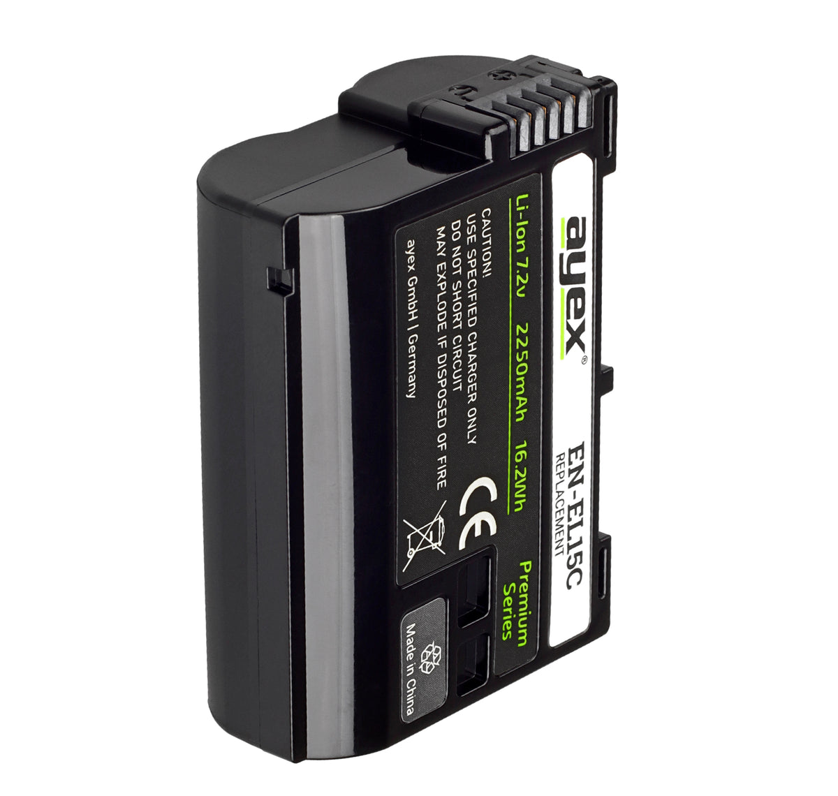 EN-EL15C Akku für Nikon Z7 II Z6 D7500 D7000 D850 D750 D610 D800E lange Laufzeit 2250mAh