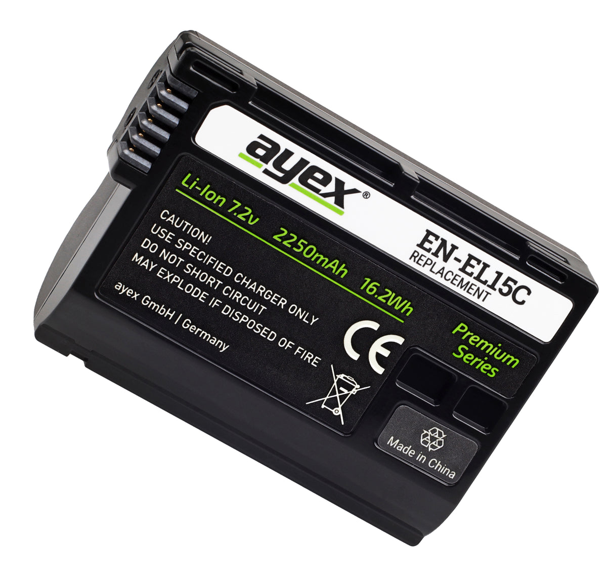 EN-EL15C Akku für Nikon Z7 II Z6 D7500 D7000 D850 D750 D610 D800E lange Laufzeit 2250mAh