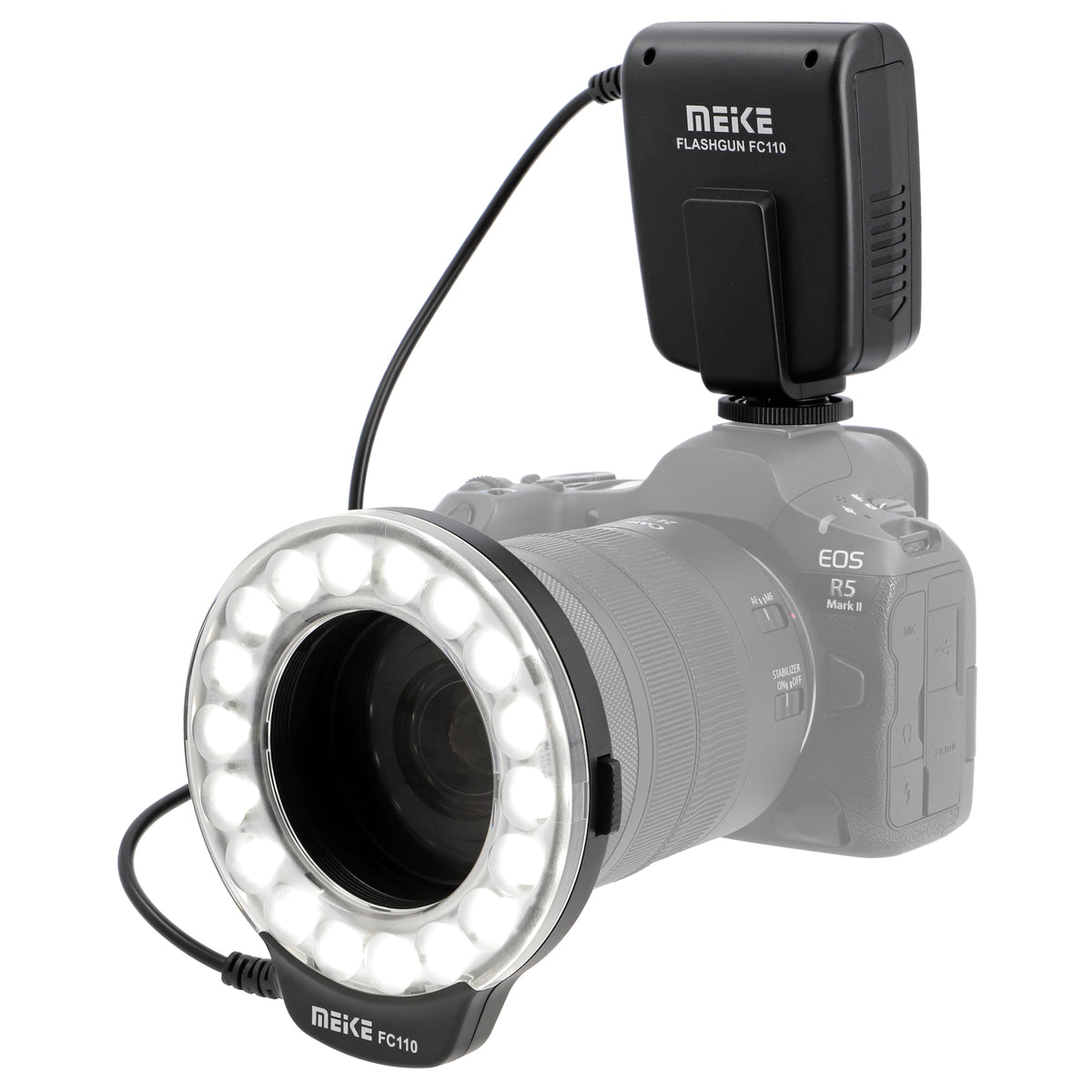 Makro Ringblitz Ringleuchte für Pentax SLR Kameras FC-110 Blitz & Dauerlicht auch für Videoaufnahmen