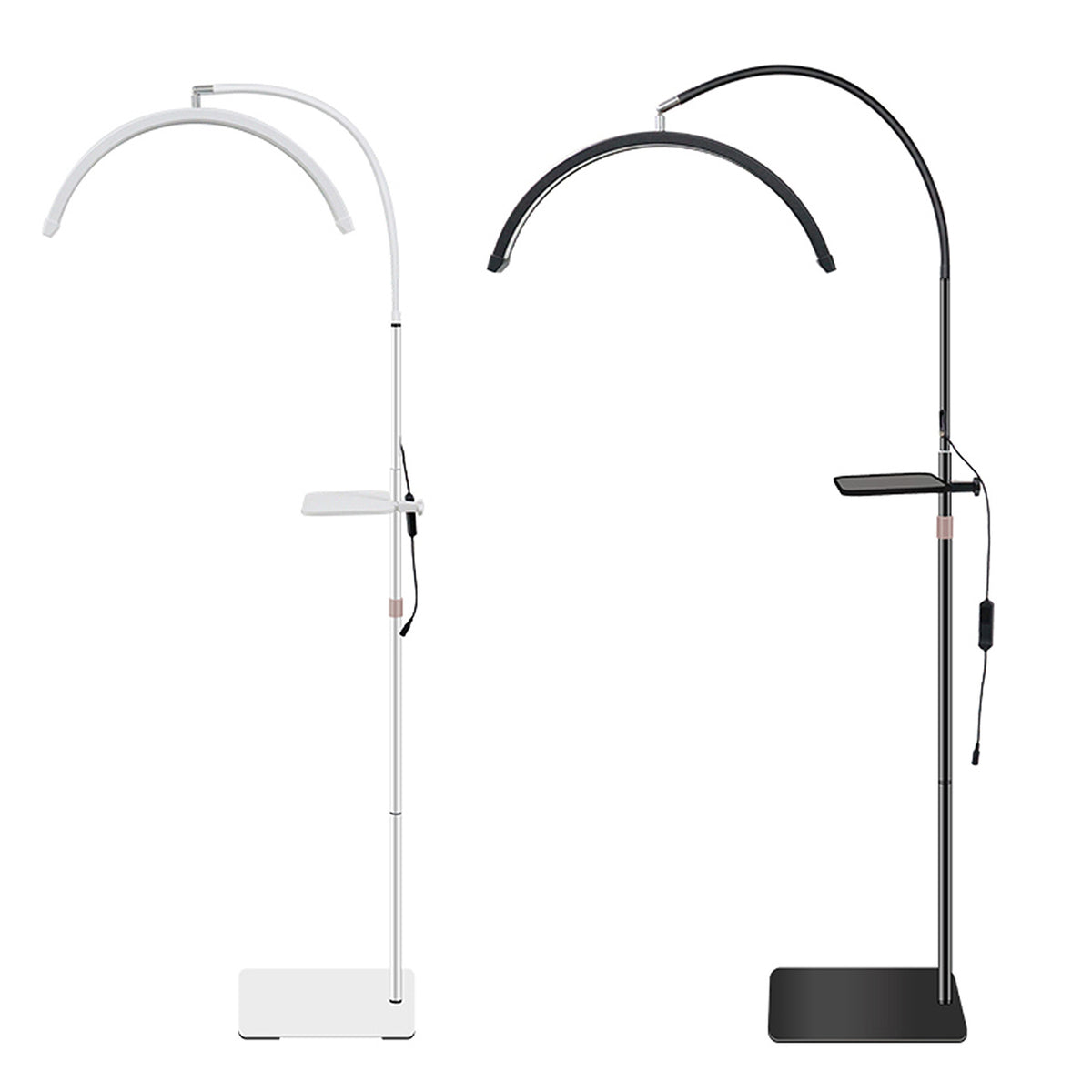 LED Beauty Stehlampe – 36W, höhenverstellbar & dimmbar Weiß oder Schwarz