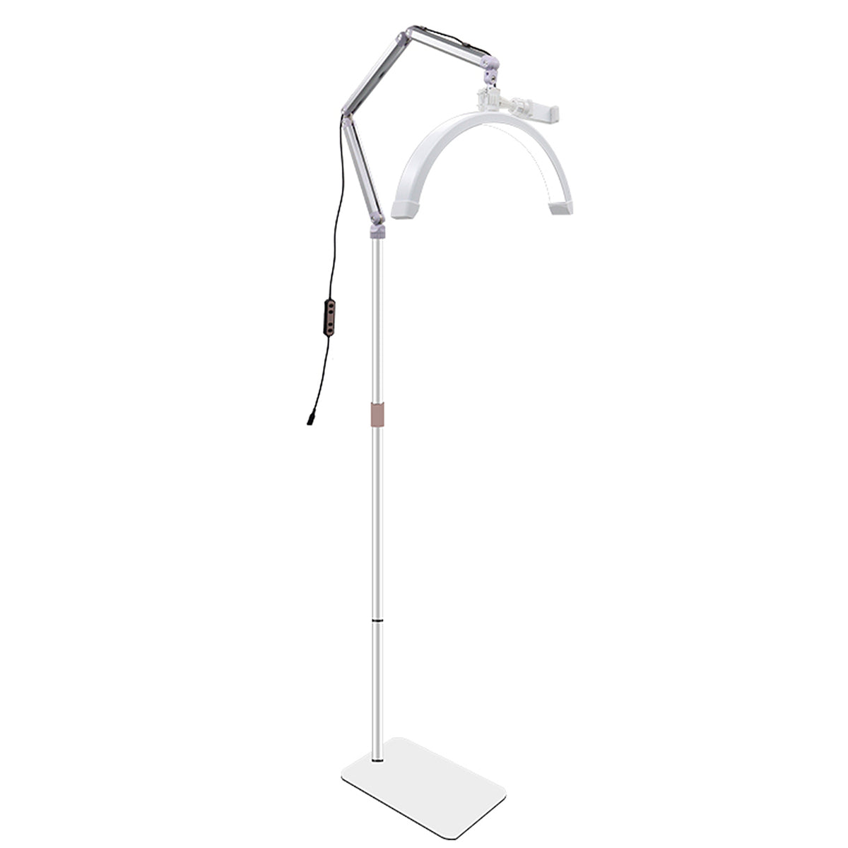 LED Halbmond Beauty Light Farbtemperatur 3000K-6000K Schwenkbar stabile Stand & Telefonhalterung