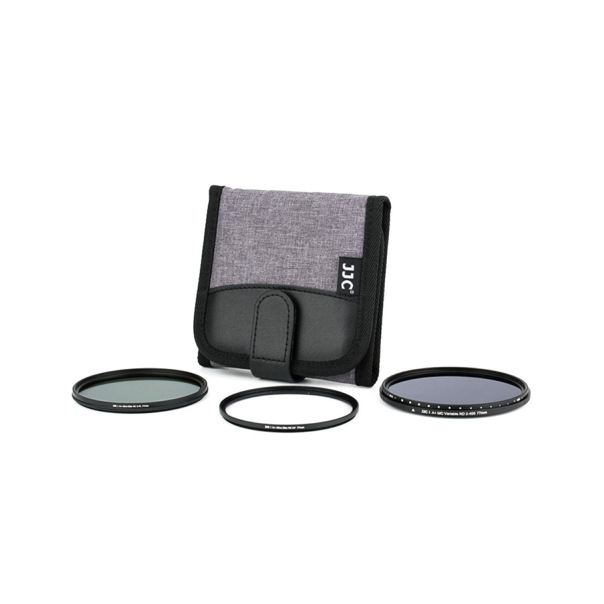 Faltbare Filtertasche für 3 Filter bis 95mm Durchmesser Grau