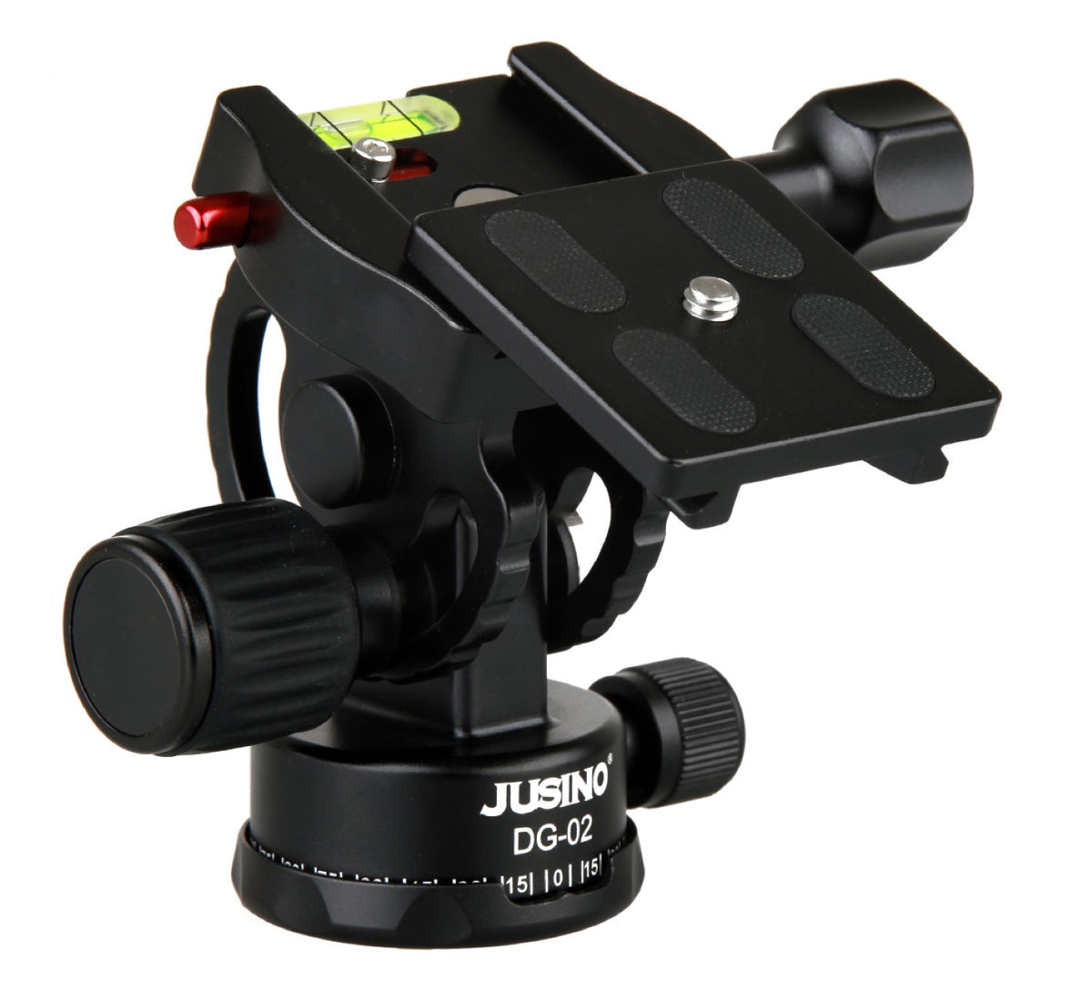 JUSINO Hochleistungs-Neigekopf für Monopods Hydraulische Federung 360° Schwenkfunktion DG-02