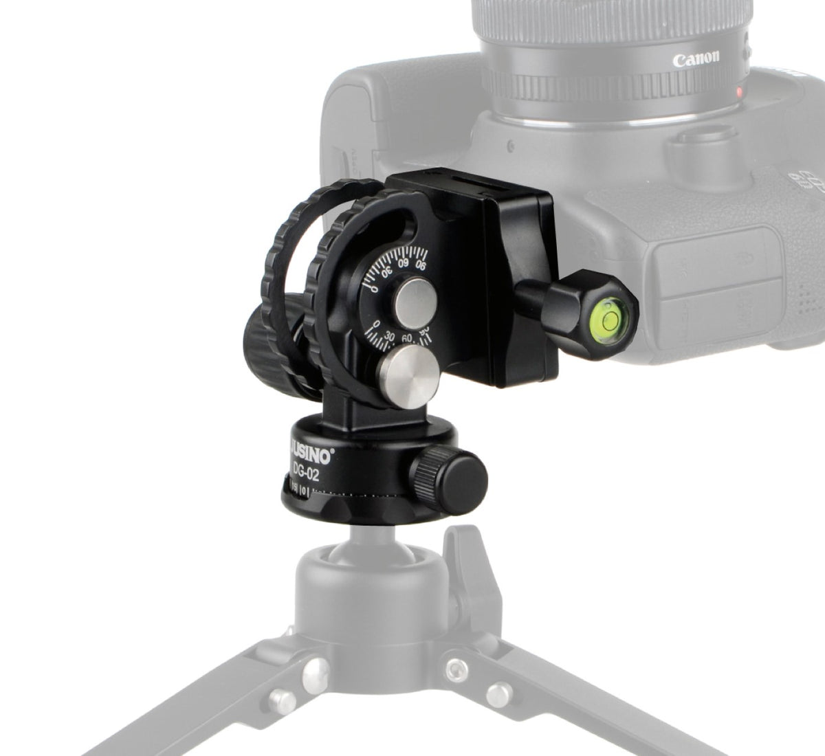 JUSINO Hochleistungs-Neigekopf für Monopods Hydraulische Federung 360° Schwenkfunktion DG-02