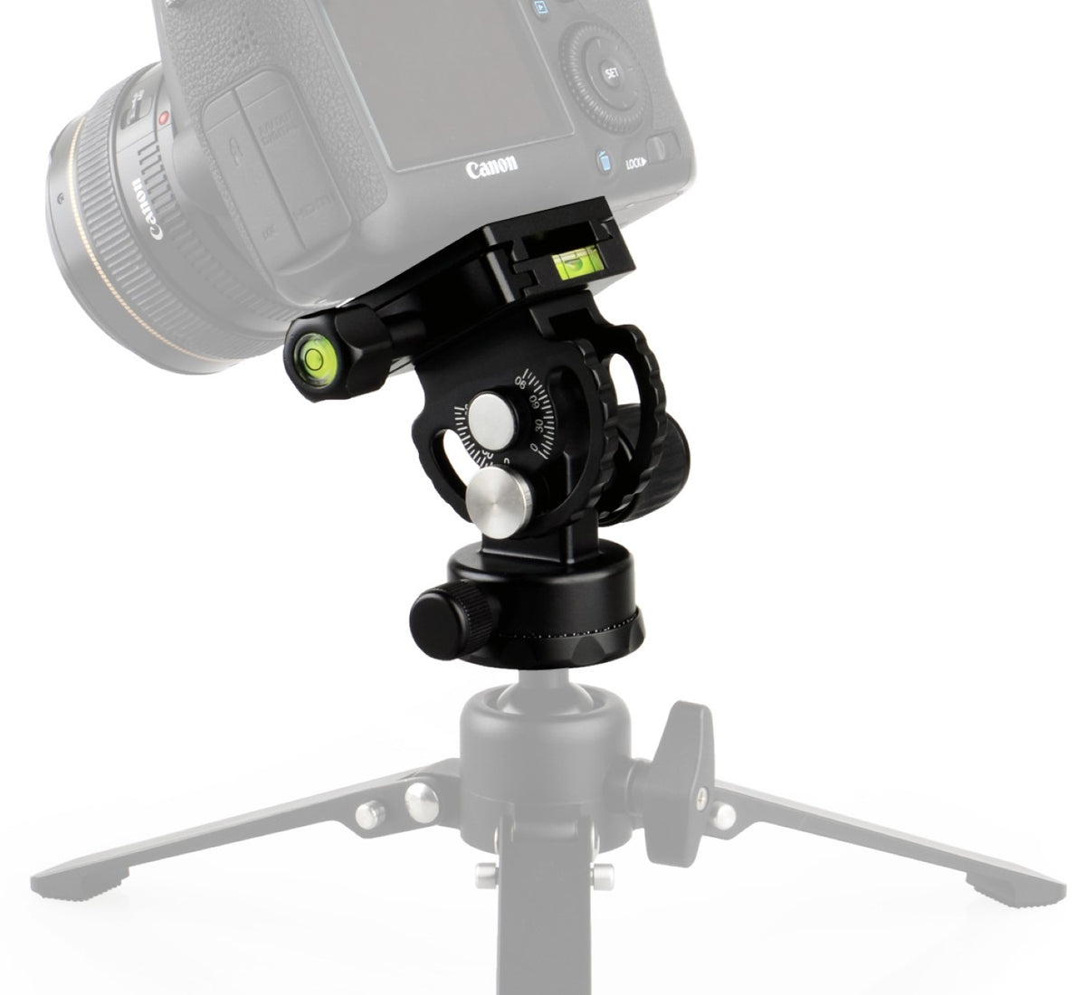 JUSINO Hochleistungs-Neigekopf für Monopods Hydraulische Federung 360° Schwenkfunktion DG-02