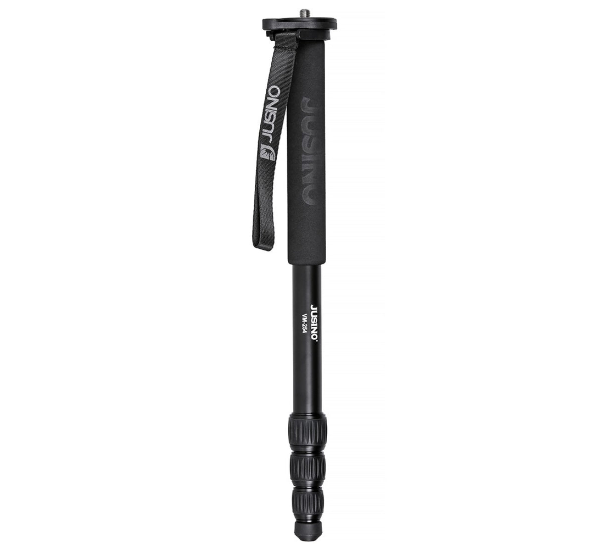 JUSINO Alu Monopod abnehmbarer Fuß Tischstativ Schnelldrehverschlüsse bis 153cm 6kg