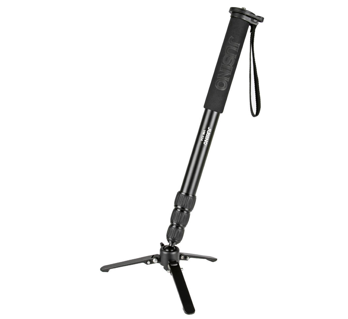 JUSINO Monopod mit abnehmbarem Fuß Tischstativ Schnelldrehverschlüsse bis 170cm 12kg VM-324