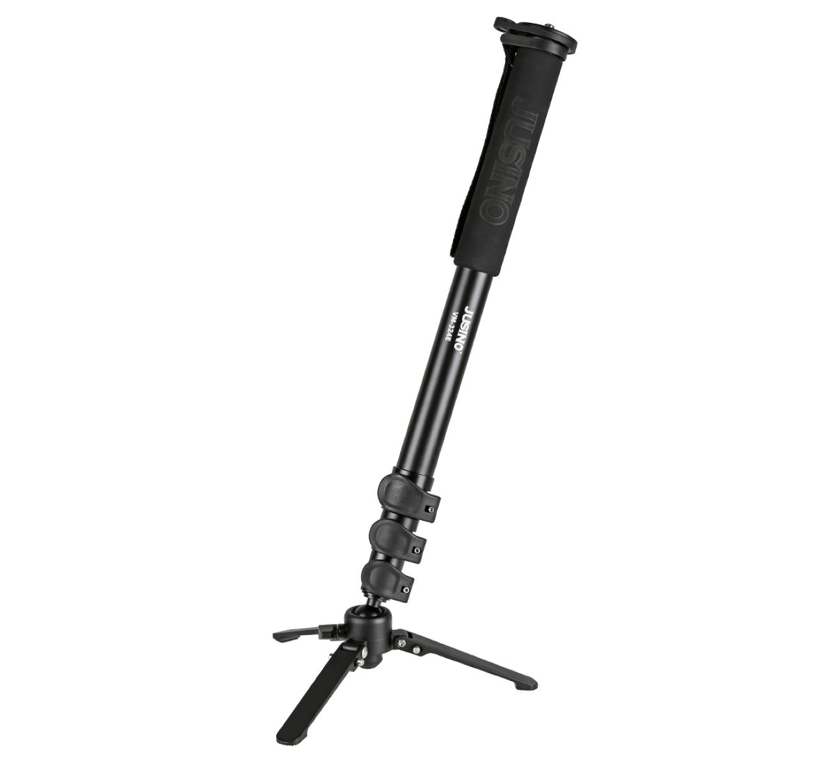 JUSINO Monopod mit abnehmbarem Fuß Tischstativ Schnellspann-Clips bis 170cm 12kg VM-324E