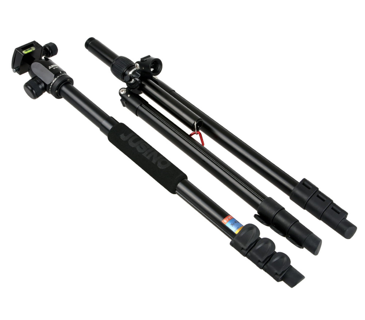 JUSINO Vielseitiges Tripod/Monopod Stativ bis 155cm Höhe/6kg + Kugelkopf BT-60 X-426