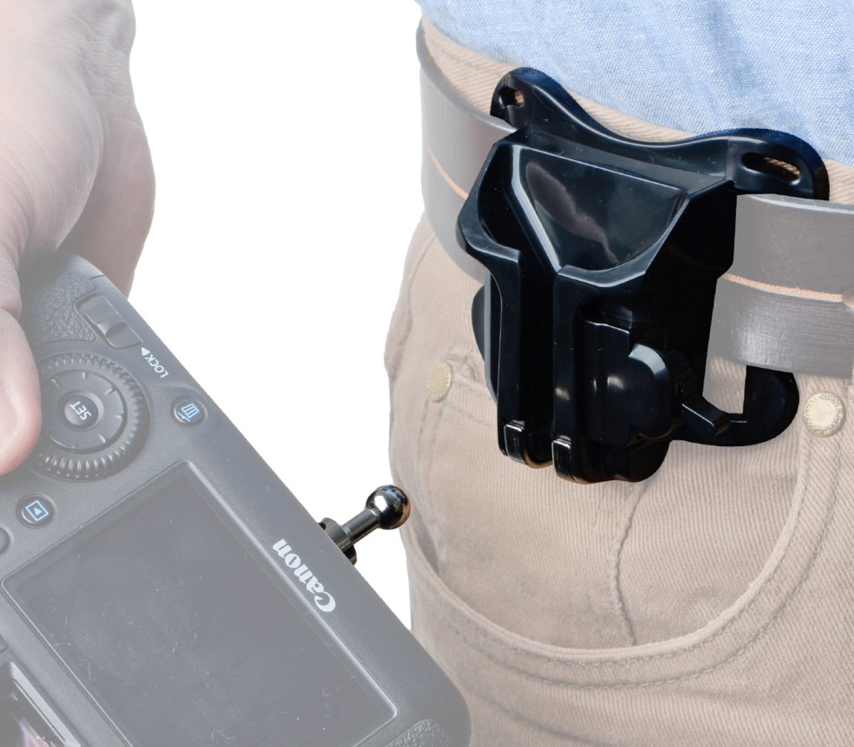 Kamera Holster Gürtelhalterung mit 1/4 Zoll Schraube Sicherheitsverriegelung für Kameras bis 1,2 kg