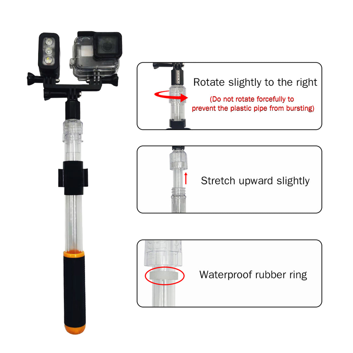 Aquapod Selfiepod schwimmender Handgriff für GoPro