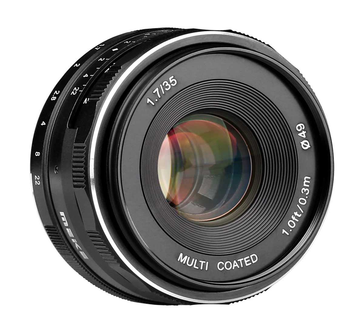 Meike 35mm F1.7 Weitwinkel Objektiv multicoated manueller Fokus für Sony E-Mount