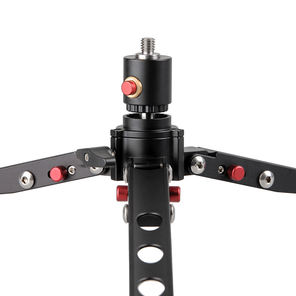 JUSINO Leichtes Karbon-Monopod bis 140cm/18kg ausklappbare Standspinne Kugelgelenk Tischstativ-Funktion