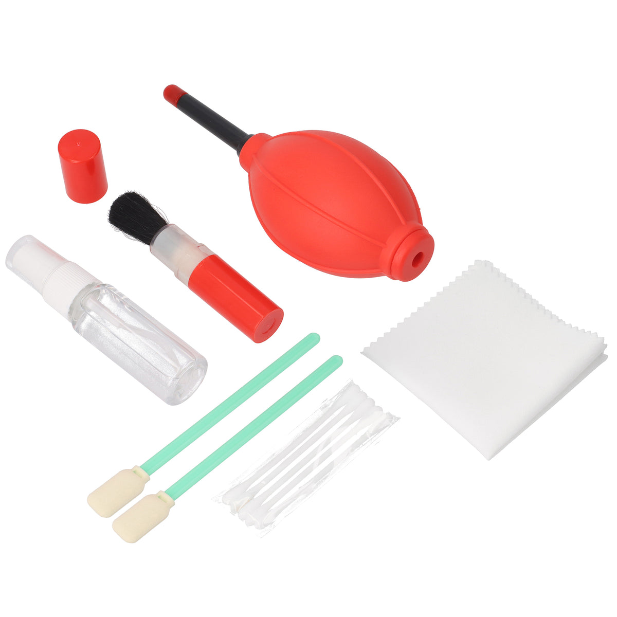 Kamera Reinigungsset 7in1 Objektiv Reinigungskit mit Blasebalg Pinsel Tuch & Zubehör