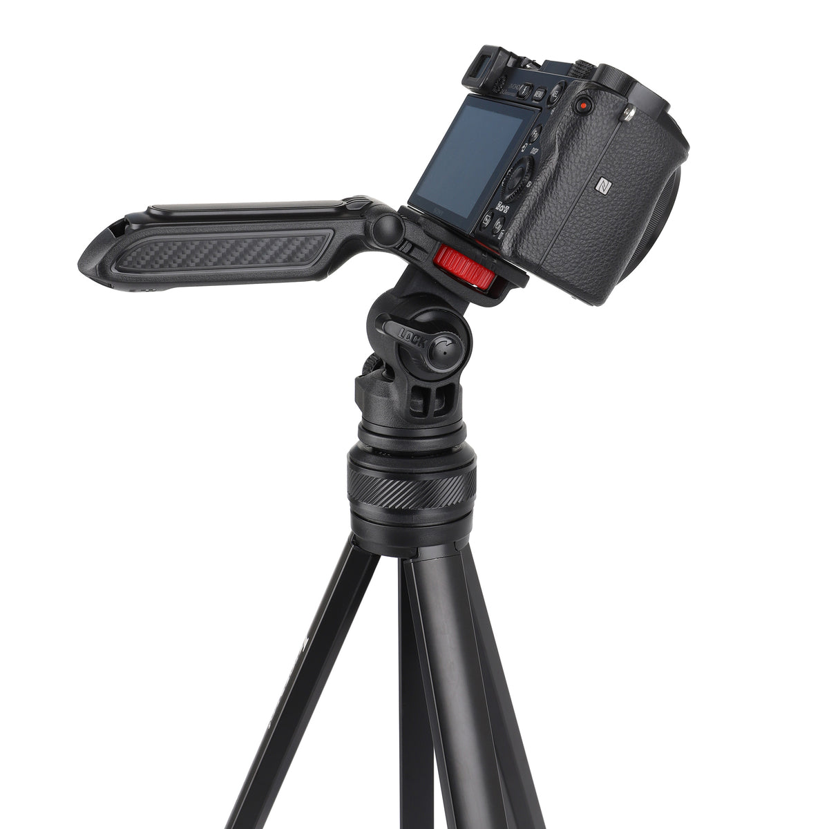 JUSINO leichtes Traveller Stativ 4 Segmente bis 139cm Aluminium 2,5kg belastbar
