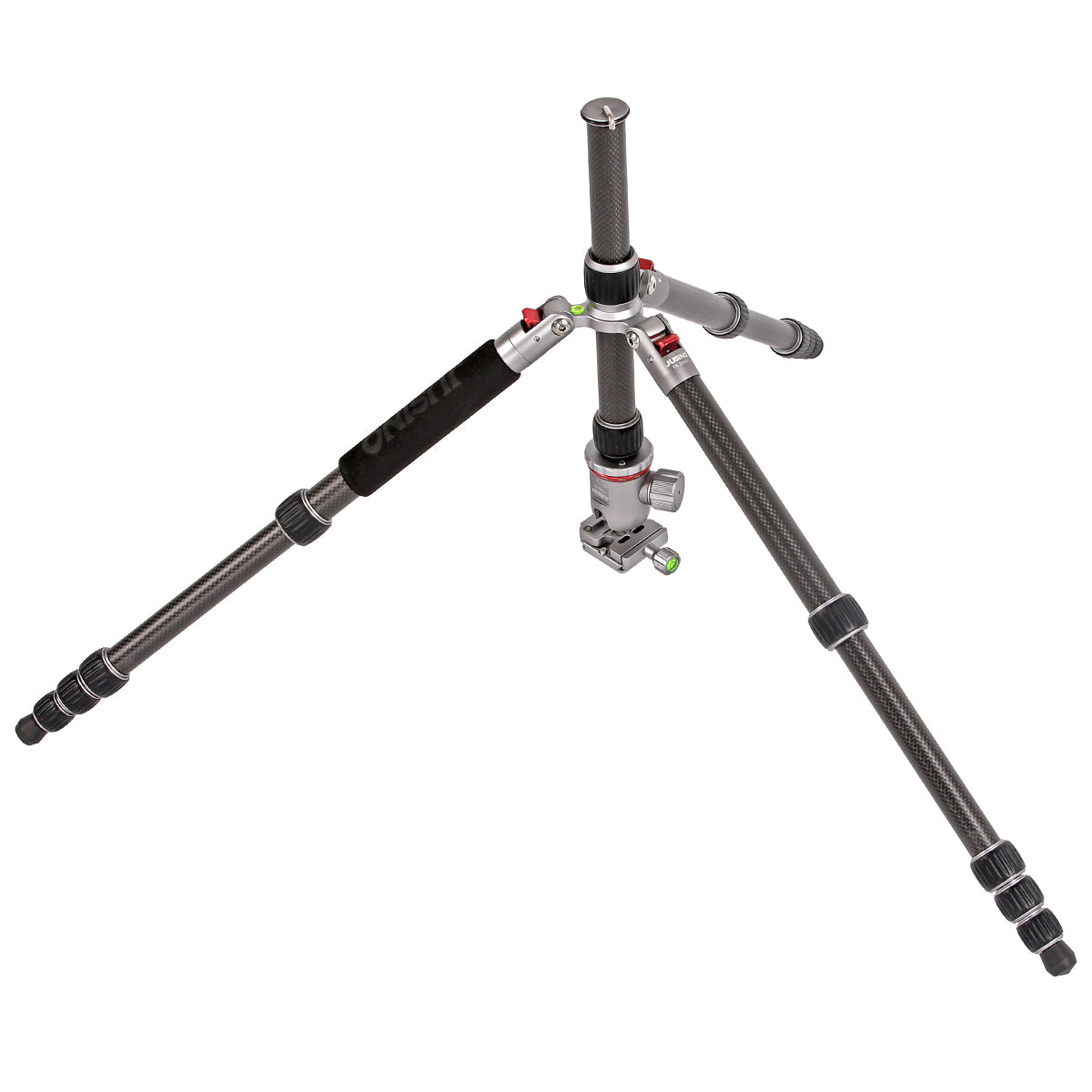 JUSINO Vielseitiges Karbon Tripod mit Monopod-Funktion bis 158cm 8kg + Kugelkopf TK-2535C FGS-30