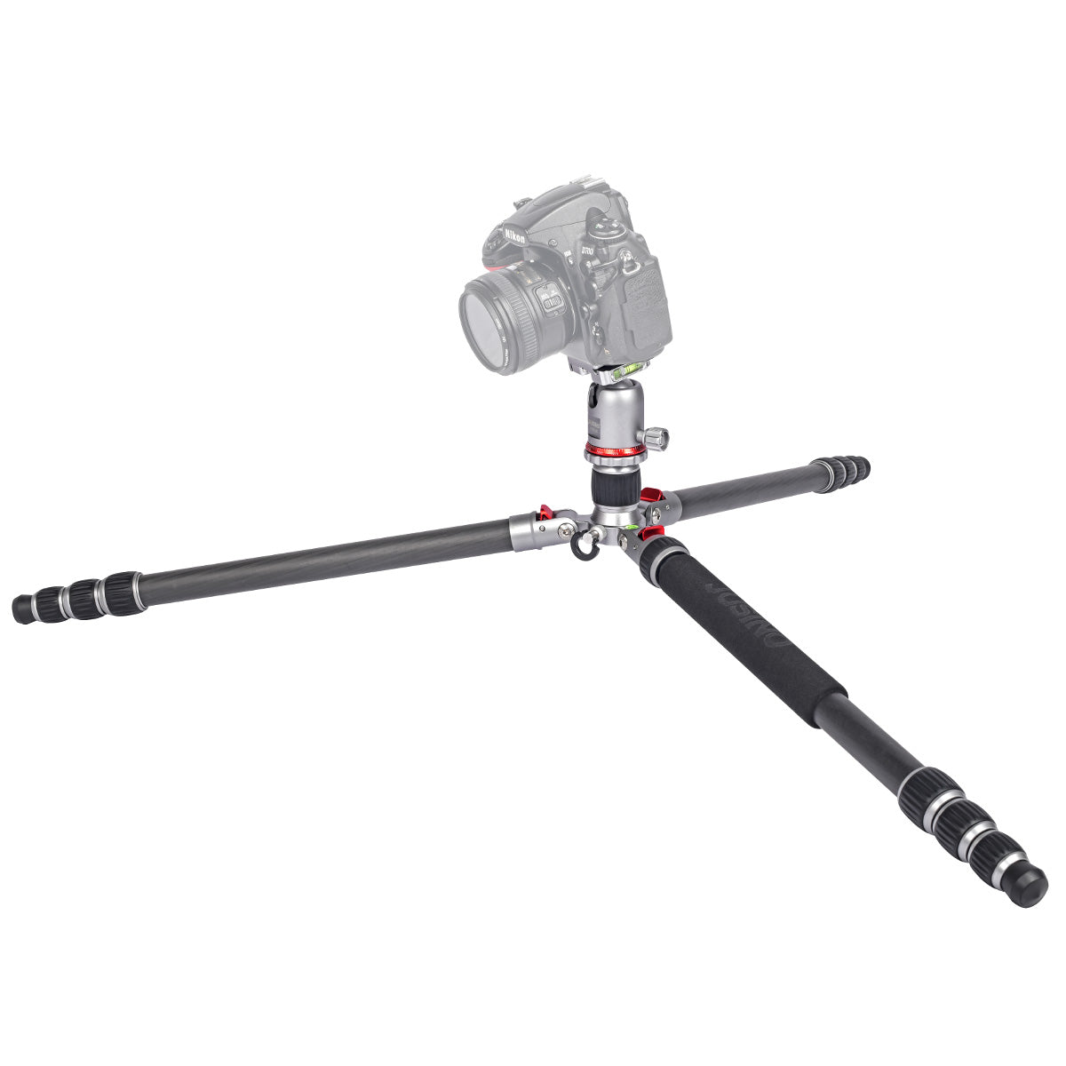 JUSINO Leichtes Karbon Tripod Monopod mit Kugelkopf bis 160cm 12kg FGS-30 TK-254C