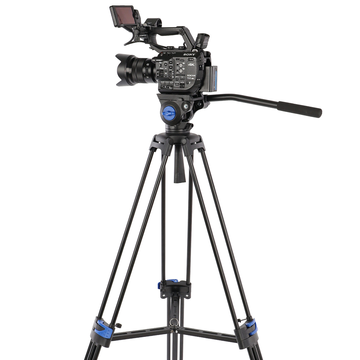 ayex Video Stativ mit Video Kopf Robustes Stativ für professionelle Aufnahmen