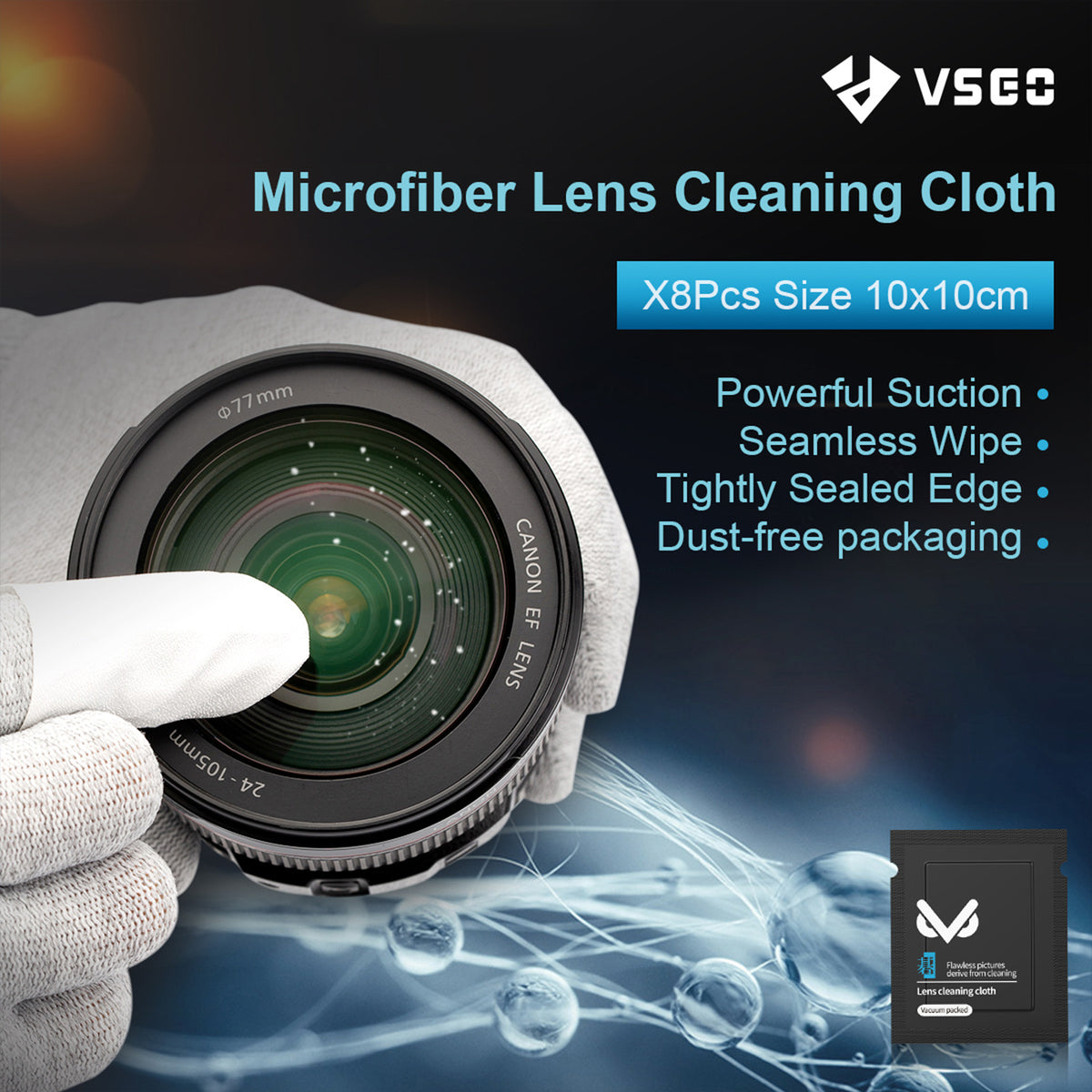 VSGO Professionelles Kamera-Reinigungsset mit Tasche Blasebalg Reinigungsstift & Spray VS-A3E
