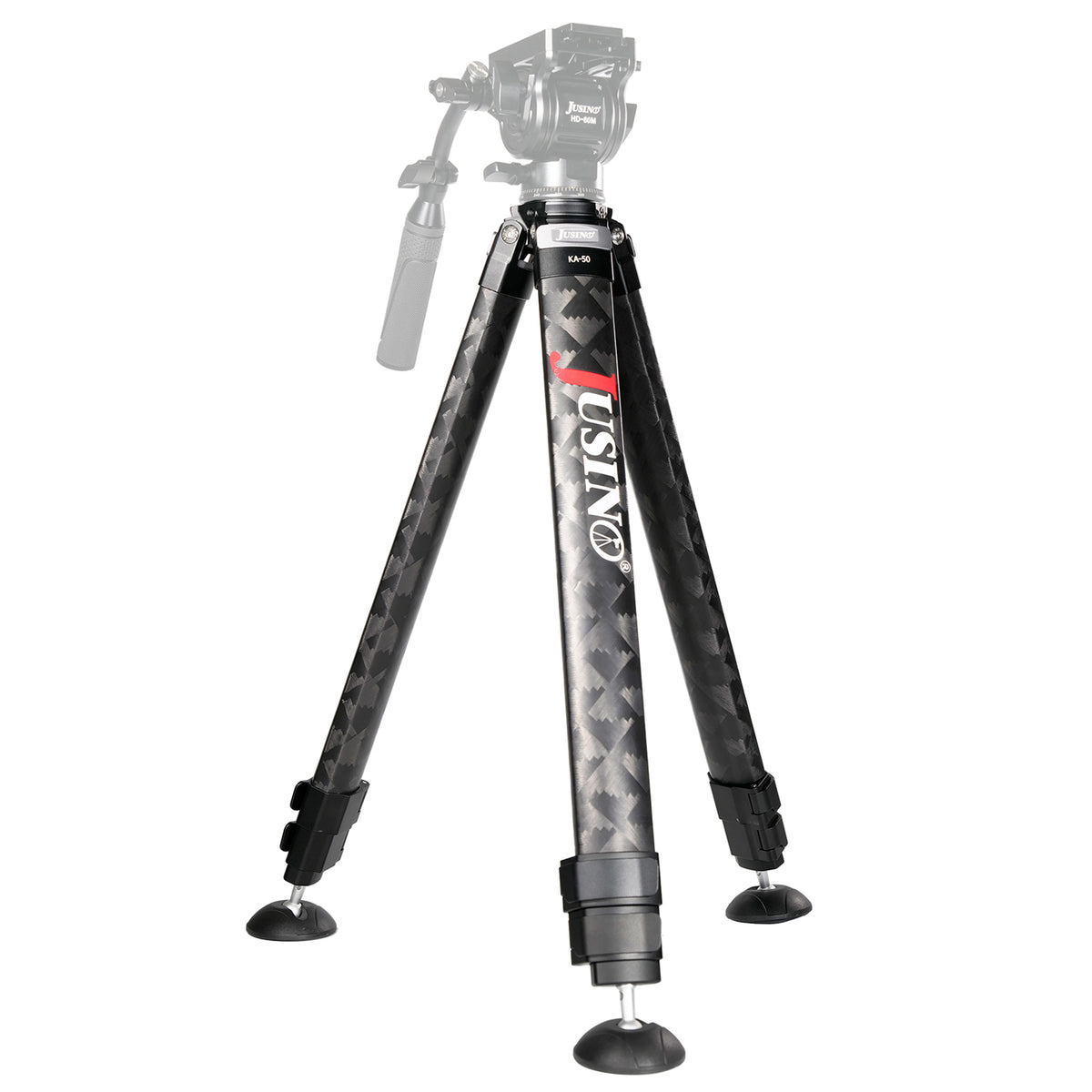 JUSINO Karbon Profi-Videostativ Tripod bis 130cm 18kg belastbar Transporttasche KA-50