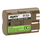 BP-511a Akku 2 Stück zB Canon EOS 10D 30D 50D 5D 300D Powershot G1 G2 G5 G6 Pro 1