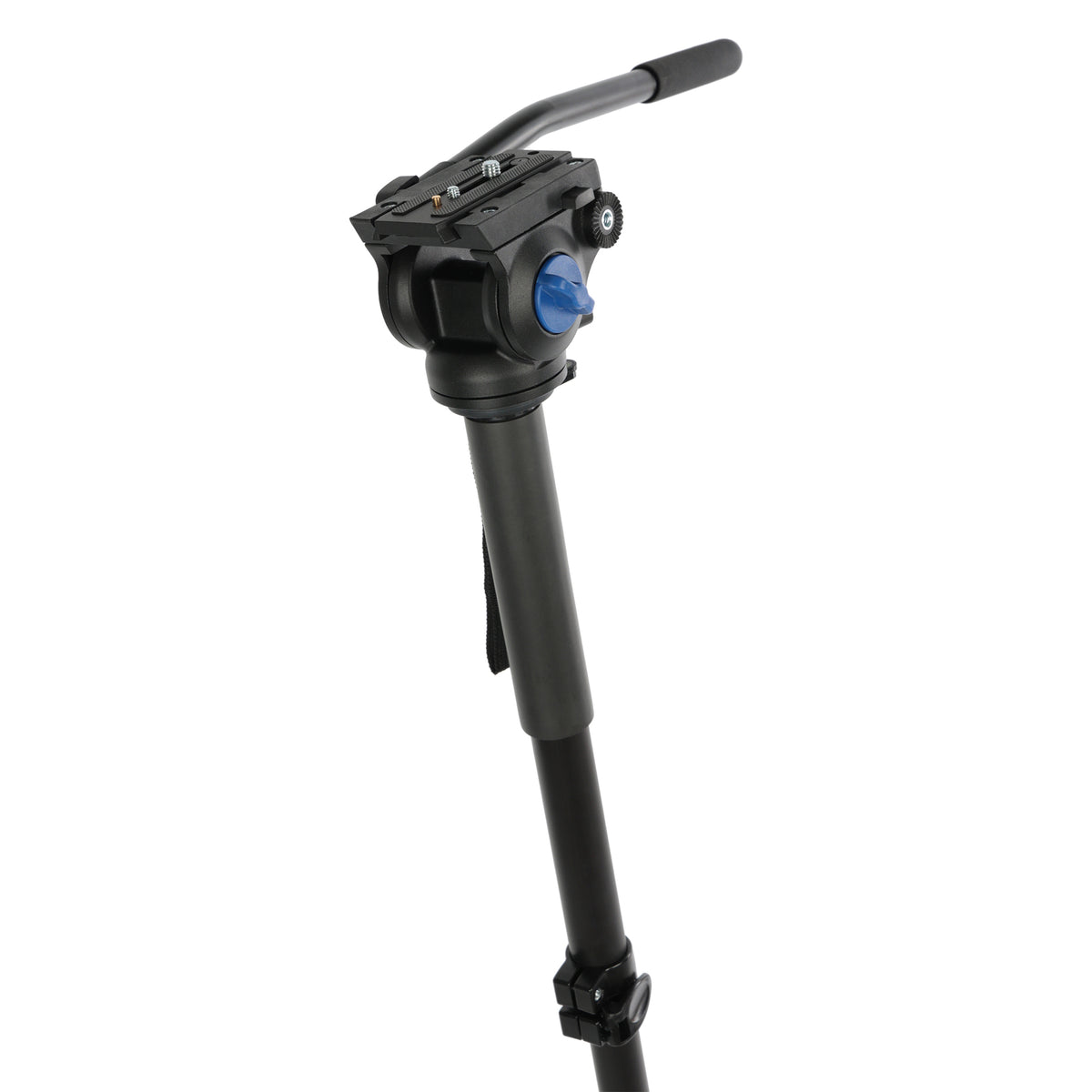 Video-Monopod mit Fluid-Kopf & Standspinne – 185cm Höhe, leicht & stabil, inkl. Tasche