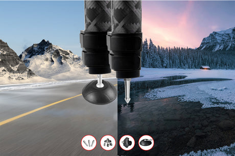 JUSINO Karbon Profi-Videostativ Tripod bis 130cm 18kg belastbar Transporttasche KA-50