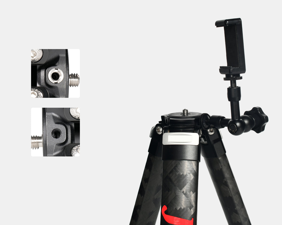 JUSINO Karbon Profi-Videostativ Tripod bis 130cm 18kg belastbar Transporttasche KA-50