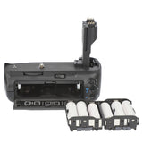 Batteriegriff Set für Canon EOS 7D + 2x LP-E6N Akku Hochformatgriff Akkugriff wie BG-E7