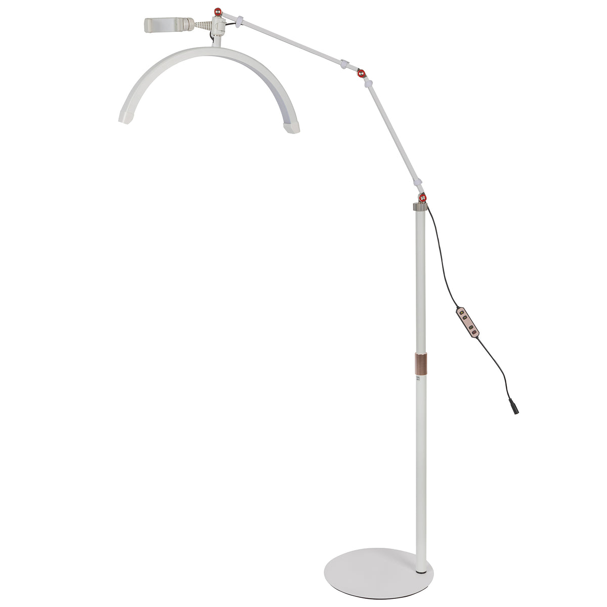 Halbmond Beauty Light 20W LED Kosmetiklicht dimmbar 360° drehbar Telefonhalter Stativ