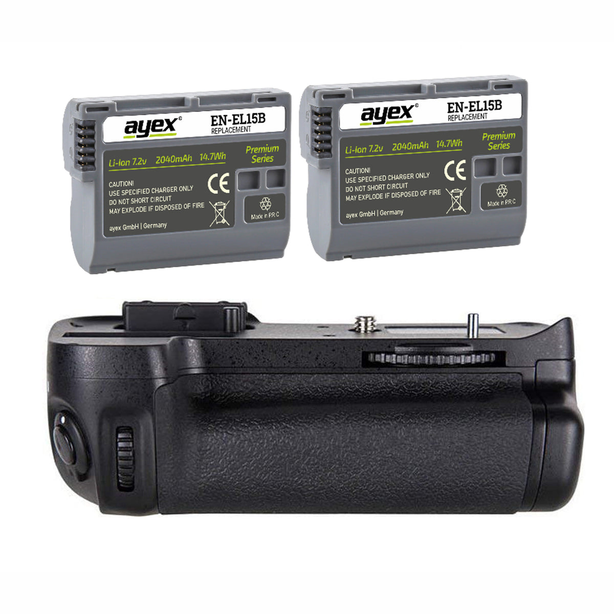 Batteriegriff Set für Nikon D7000 + 2x EN-EL15B Akkus wie MB-D11